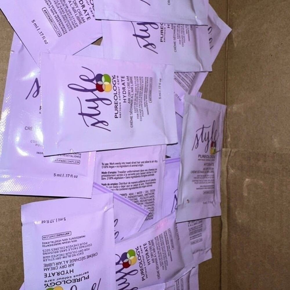 Pureology Style Protect Hydrate Air Dry Cream Samples travel hair care